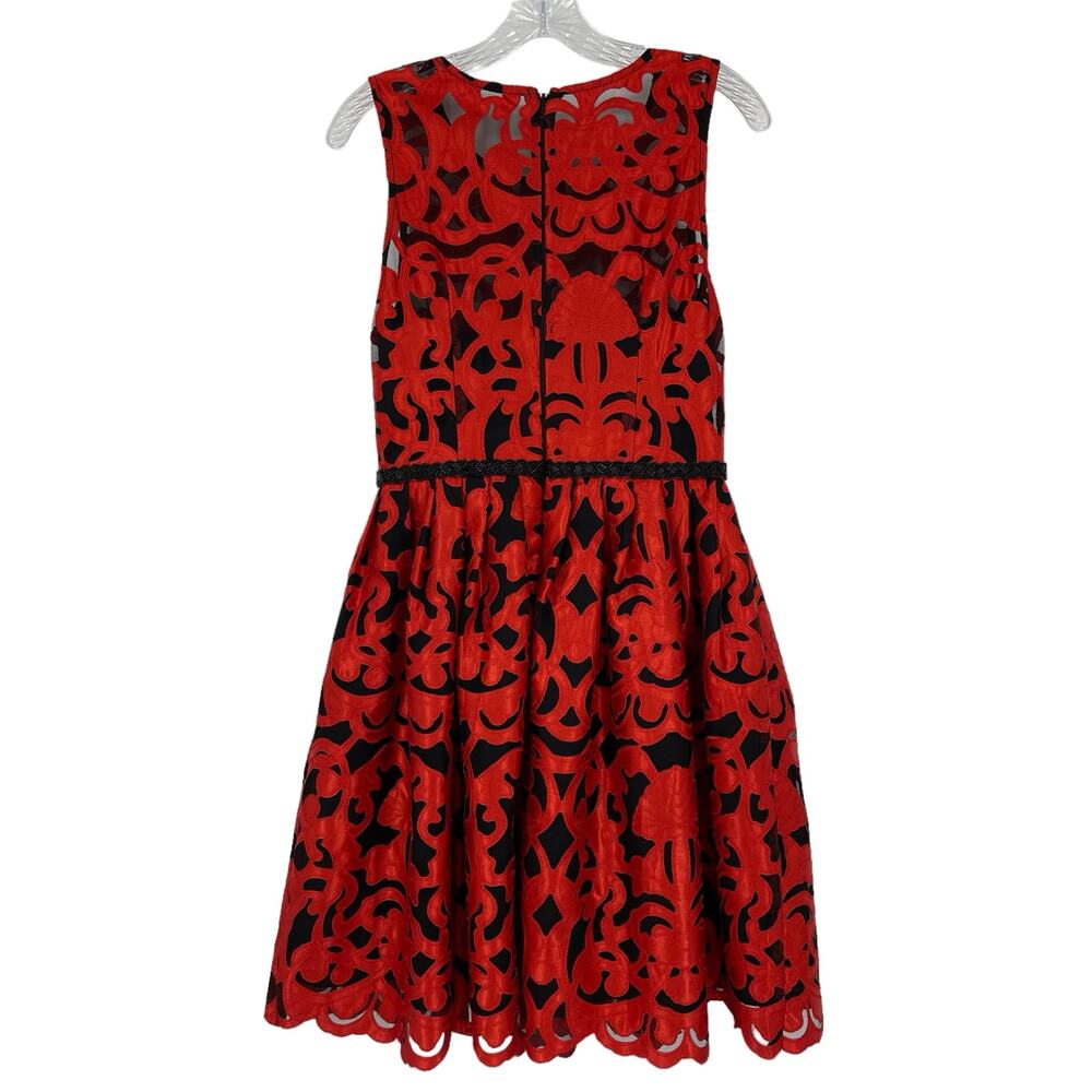 NWT Minuet Red Black Lace Dress Size Medium Beaded Belt Party Gothic Vampire - Picture 2 of 16